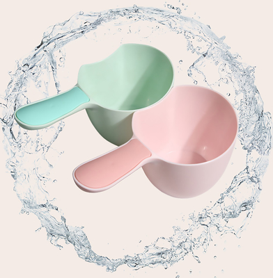 Kunststof met handvat Draagbare badshampoo Spoelbeker voor babyhaar wassen
