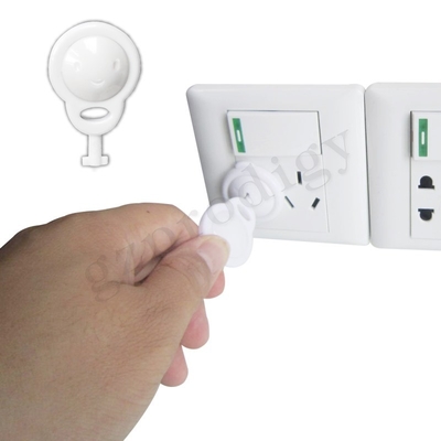 Witte Baby Veiligheid Stekkerbeschermer 2 Pins Socket Covers Met Sleutel