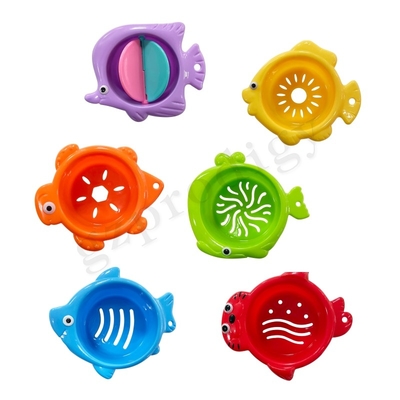 6 stks Plastic Stapelbaar Speelgoed Educatief Andere Babyproducten Stackup Drijvend
