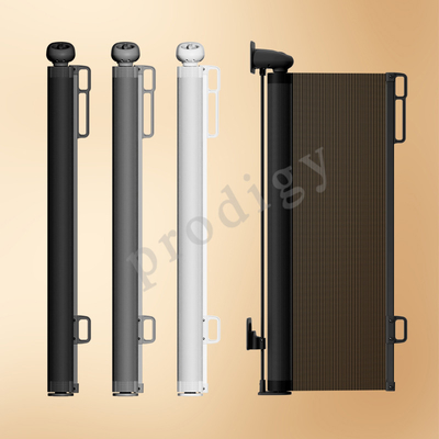 Veiligheid binnen Bottom Of Stairs Baby Proofing Gates Geen gereedschap vereist Roll Up Children Gate