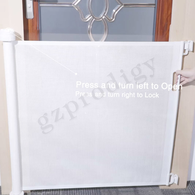 Prodigy Printable Mesh Retractable Baby Gate 71 inch Alu legering materiaal