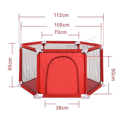 Van Prodigy Hexagonale Draagbare Veelkleurige Oxford de Stoffen Draagbare Baby Playard van de Babyplayard