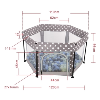 De multifunctionele Draagbare Baby Playard die van de Metaalstof het Binnen en Openluchtgebruik van de Reisbox vouwen