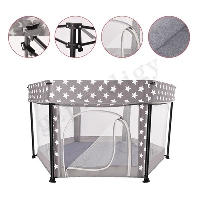 De multifunctionele Draagbare Baby Playard die van de Metaalstof het Binnen en Openluchtgebruik van de Reisbox vouwen