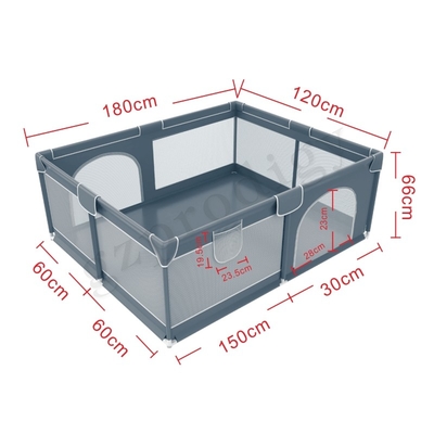 Prodigy 2.2m Vierkante Grote van het de Babyspel van de Babybox In te ademen Binnen de Yard Draagbare Baby Playard