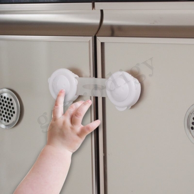 Multifunctionele Zelfklevende Plastic van het het Slot Witte Kabinet van de Babyveiligheid de Ladeklink