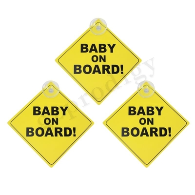 Waterdichte Baby aan boord van Sticker Multifunctionele Praktische 135x135mm