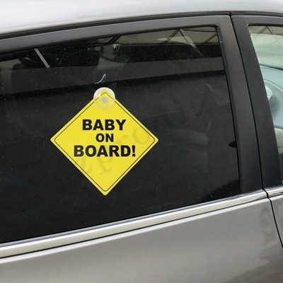 Waterdichte Baby aan boord van Sticker Multifunctionele Praktische 135x135mm