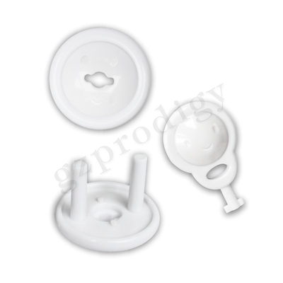Witte Baby Veiligheid Stekkerbeschermer 2 Pins Socket Covers Met Sleutel