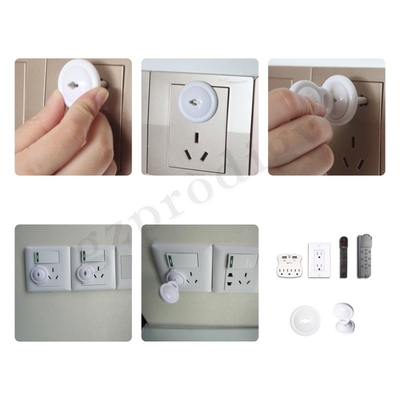 Witte Baby Veiligheid Stekkerbeschermer 2 Pins Socket Covers Met Sleutel