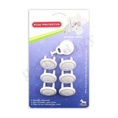 Witte Baby Veiligheid Stekkerbeschermer 2 Pins Socket Covers Met Sleutel