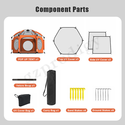 Opstelling in de Tweede Pop Omhooggaande Tent van het Tuinspel met Vergroot Mesh Hole Lightweight