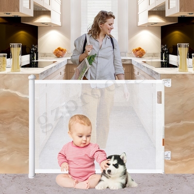 Van de de Zuigelingen de Vouwbare Veiligheid van het babybewijs Poort van de de Poort Intrekbare Hond voor Deuropening 84 Duim Intrekbaar Mesh Gate
