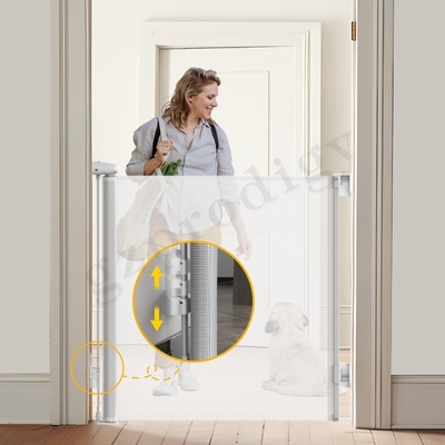 Standaard Witte Intrekbare de Veiligheidspoort 300cm van CPC ASTM Poort van het het Kindmetaal van Breedtemultiscene de Intrekbare