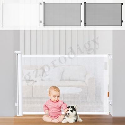 ABS Intrekbaar Mesh Gate Extra Wide de Rek Intrekbare Poort van de 71 Duim Gemakkelijke Afneembare Multirichting voor Honden buiten