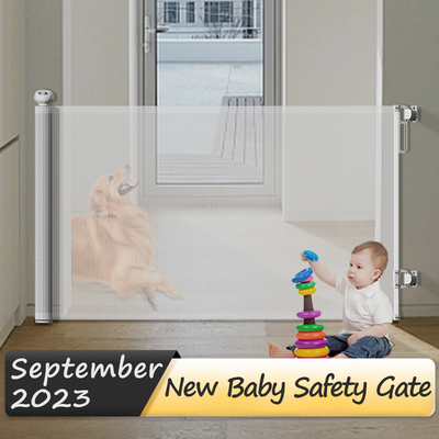140cm-500cm breed Baby Safety Door Gate Geometrisch Baby Plastic Safety Double Lock Gate Voor baby's en huisdieren