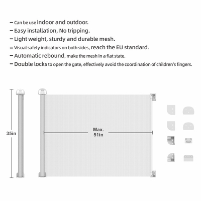 Premium ABS terugtrekbare babypoort Baby Safety Accessories