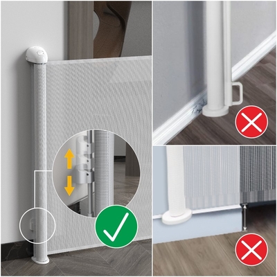 Makkelijk te installeren Mesh terugtrekbaar Baby Gate Pet Safety Door Gate Baby Barrier