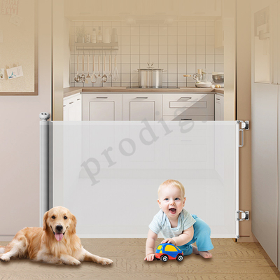 EN1930/CPC/ASTM 197 inch PVC Mesn Veiligheidsbarrière Baby Intrekbare Poort Voor Deuropening